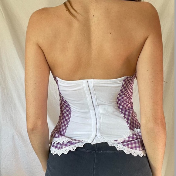 RARE Playboy Pink Gingham Corset Top - Picture 4 of 4